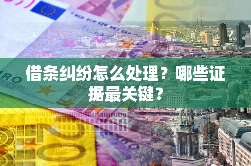 北京借条纠纷怎么处理？哪些证据最关键？