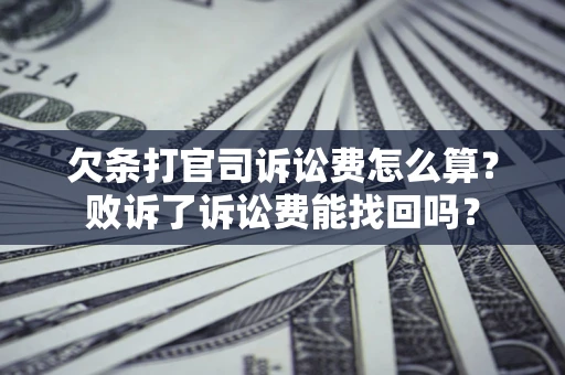 北京欠条打官司诉讼费怎么算？败诉了诉讼费能找回吗？