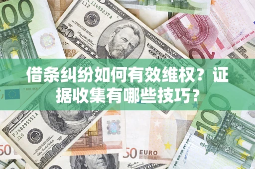 北京借条纠纷如何有效维权？证据收集有哪些技巧？
